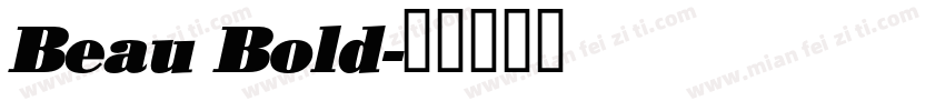 Beau Bold字体转换